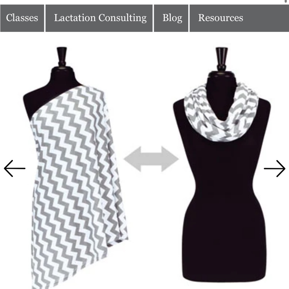 Itzy Ritzy Charcoal Gray Chevron Nursing Scarf